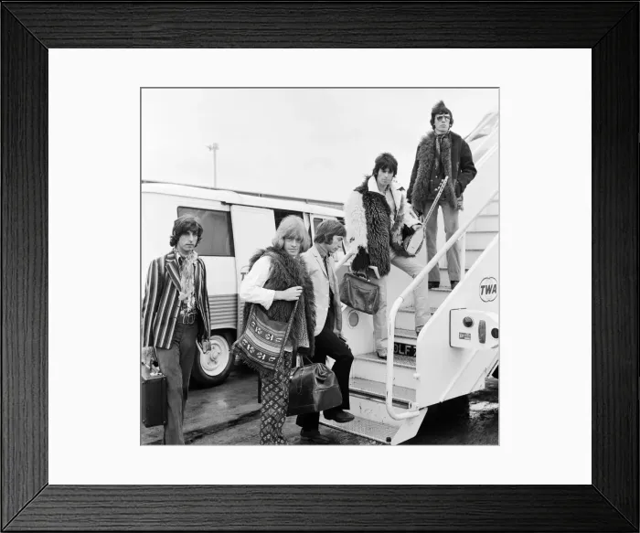 Framed Print : Members of The Rolling Stones heading for New York, Left to right: Brian Jones Framed Print : Members of The Rolling Stones heading for New York, Left to right: Brian Jones