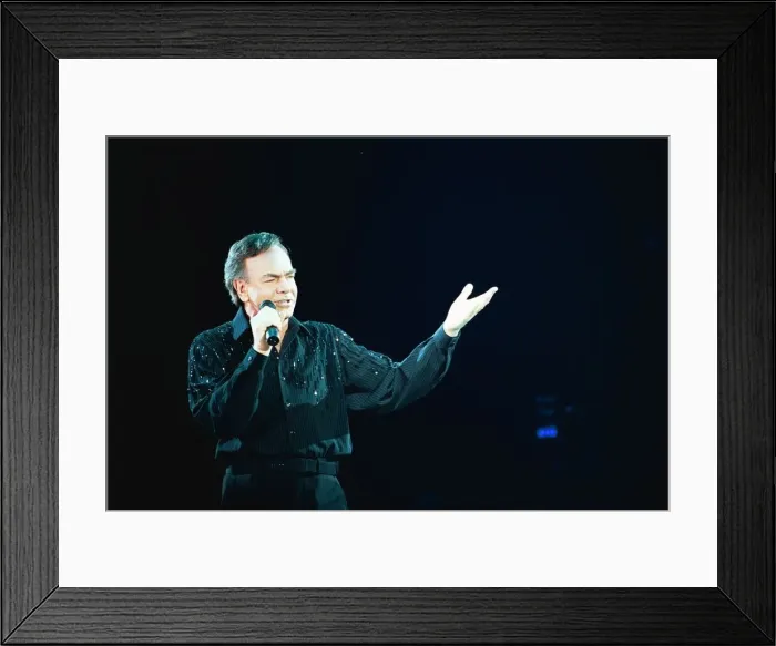 Framed Print : Singer Neil Diamond performs in concert at the Telewest Arena in Newcastle 24 February Framed Print : Singer Neil Diamond performs in concert at the Telewest Arena in Newcastle 24 February