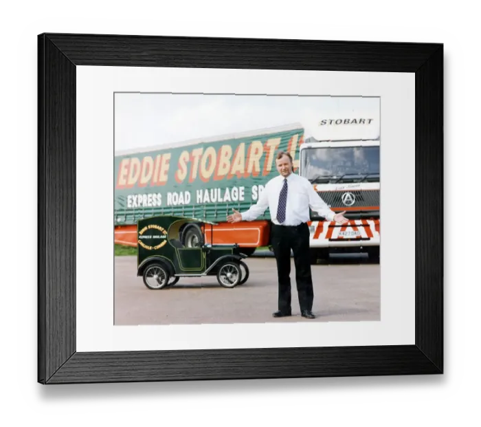 Framed Print : Eddie Stobert haulage eddie stobart now his lorries have made him a cult figure as