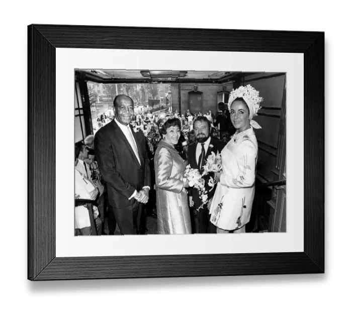 Framed Print : Elizabeth Taylor, Matron of Honour, and Richard Burton, Best Man Framed Print : Elizabeth Taylor, Matron of Honour, and Richard Burton, Best Man