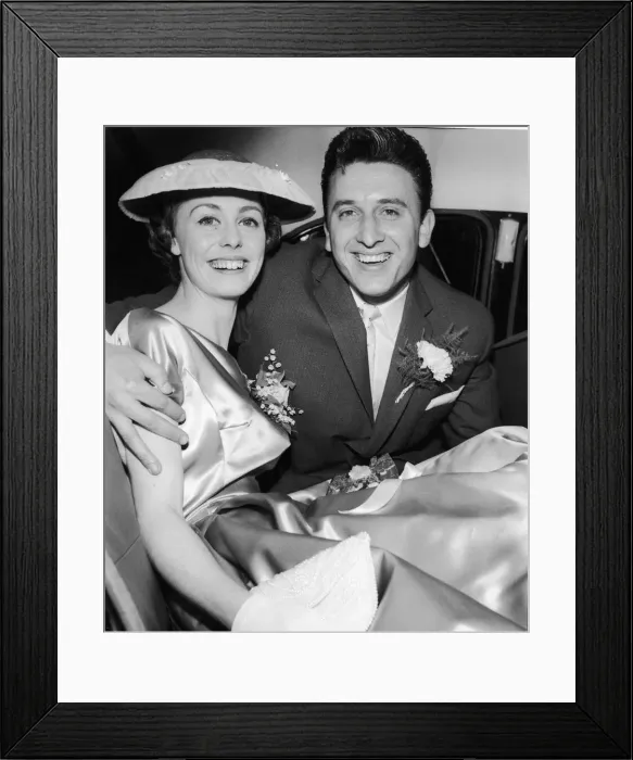 Framed Print : Former model Anne Davidspn and Vince Hill the youngest member of the Raindrops seen here