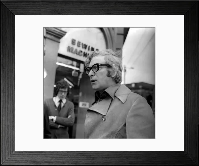 Framed Print : Actor Michael Caine on Westgate Road, Newcastle on 27th July 1970 Framed Print : Actor Michael Caine on Westgate Road, Newcastle on 27th July 1970