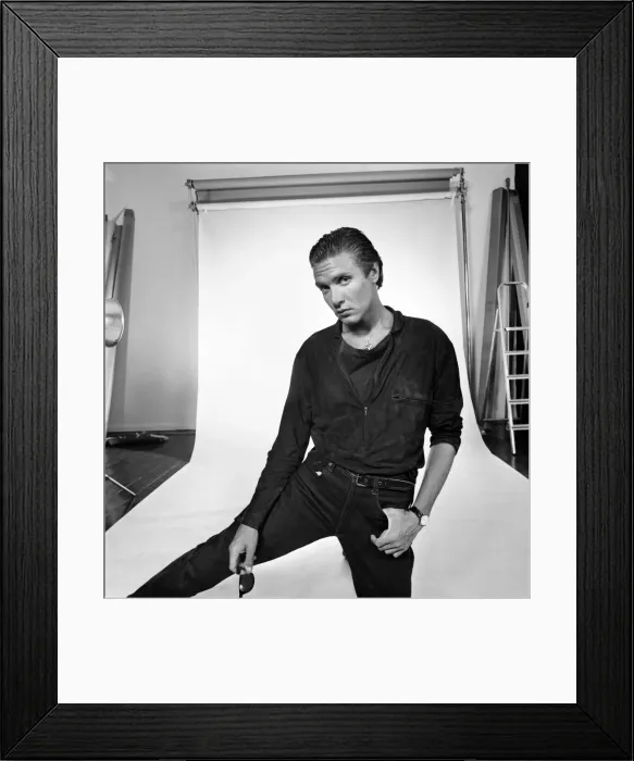 Framed Print : Duran Duran lead singer Simon Le Bon poses exclusively for the Mirror Rock and Pop Awards