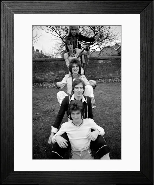 Framed Print : Bay City Rollers pop group in Edinburgh. February 1975 Framed Print : Bay City Rollers pop group in Edinburgh. February 1975