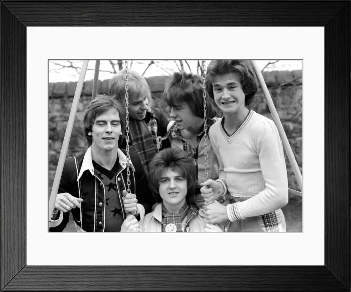 Framed Print : Bay City Rollers pop group in Edinburgh. February 1975 Framed Print : Bay City Rollers pop group in Edinburgh. February 1975