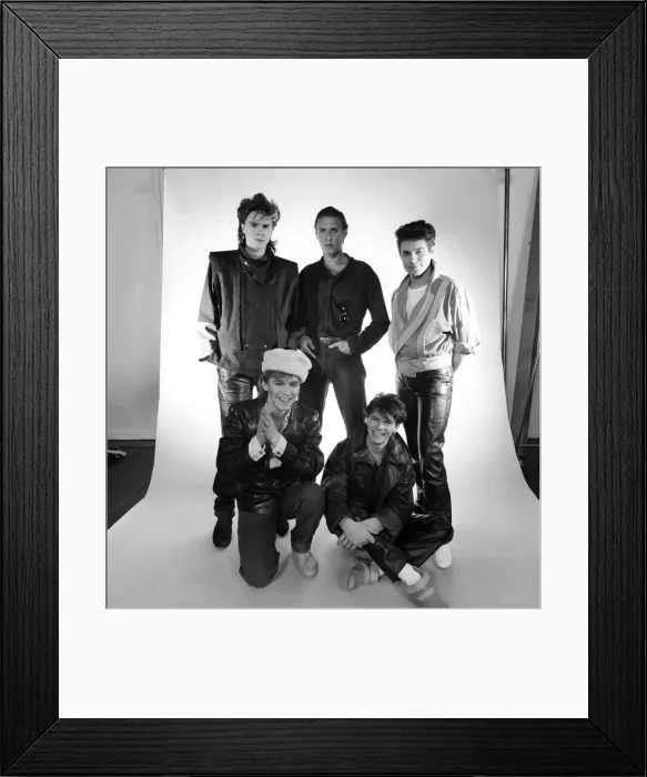 Framed Print : Duran Duran pose exclusively for the Mirror Rock and Pop Awards. 3rd February 1983 Framed Print : Duran Duran pose exclusively for the Mirror Rock and Pop Awards. 3rd February 1983