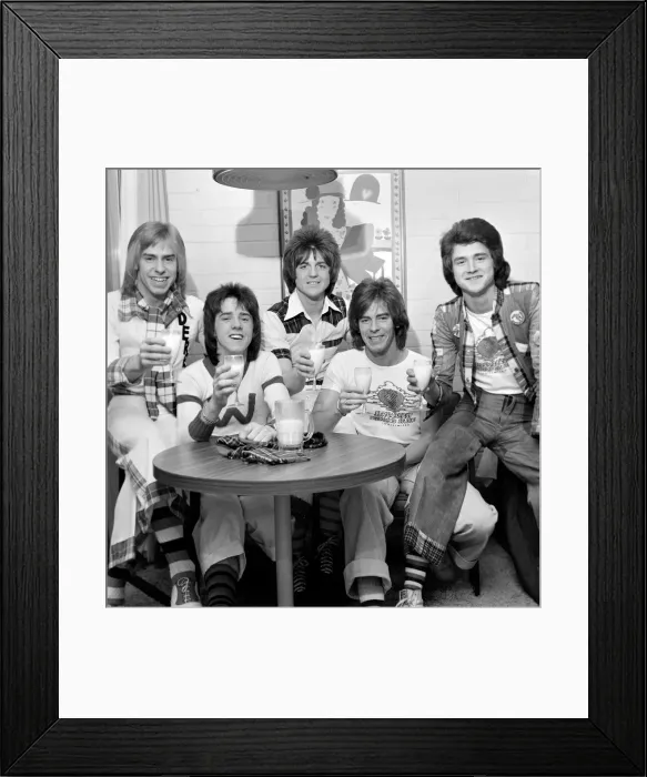 Framed Print : Bay City Rollers pop group. March 1975 Framed Print : Bay City Rollers pop group. March 1975