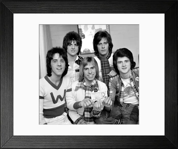 Framed Print : Bay City Rollers pop group. March 1975 Framed Print : Bay City Rollers pop group. March 1975