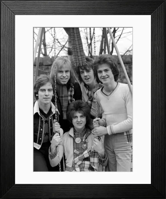 Framed Print : Bay City Rollers pop group in Edinburgh. February 1975 Framed Print : Bay City Rollers pop group in Edinburgh. February 1975