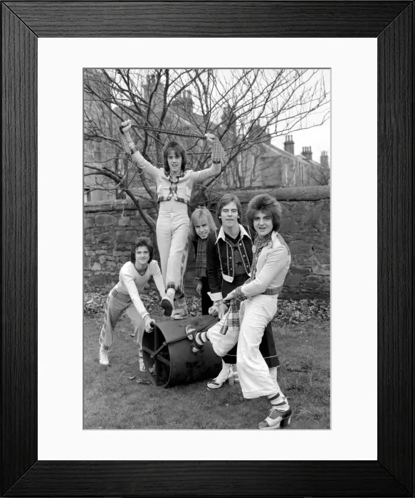 Framed Print : Bay City Rollers pop group in Edinburgh. February 1975 Framed Print : Bay City Rollers pop group in Edinburgh. February 1975