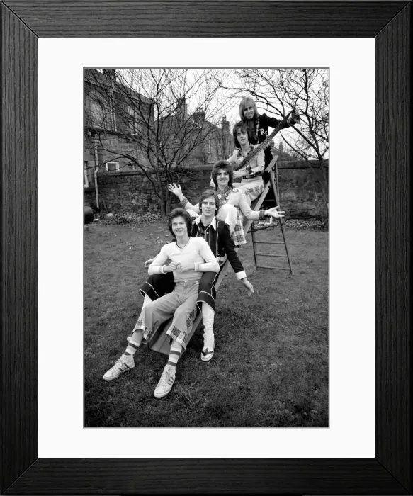 Framed Print : Bay City Rollers pop group in Edinburgh. February 1975 Framed Print : Bay City Rollers pop group in Edinburgh. February 1975