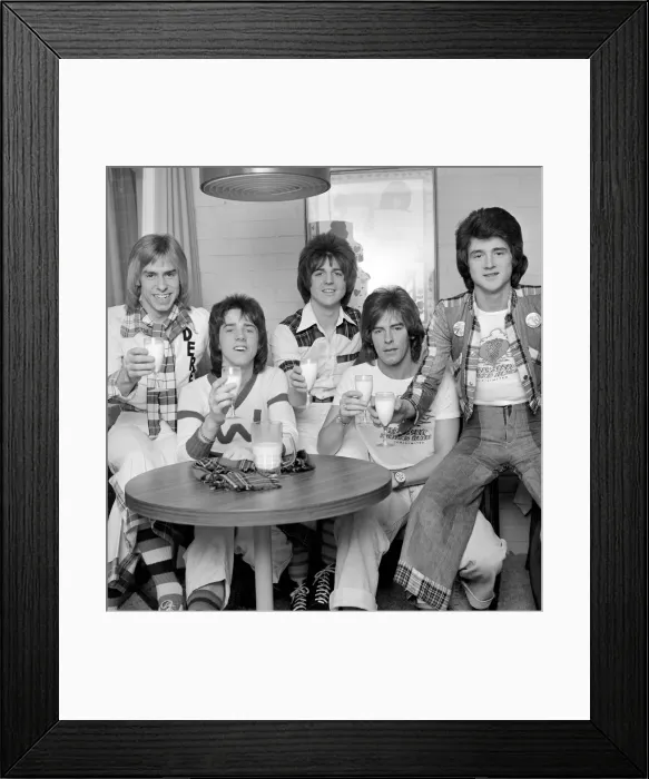Framed Print : Bay City Rollers pop group. March 1975 Framed Print : Bay City Rollers pop group. March 1975