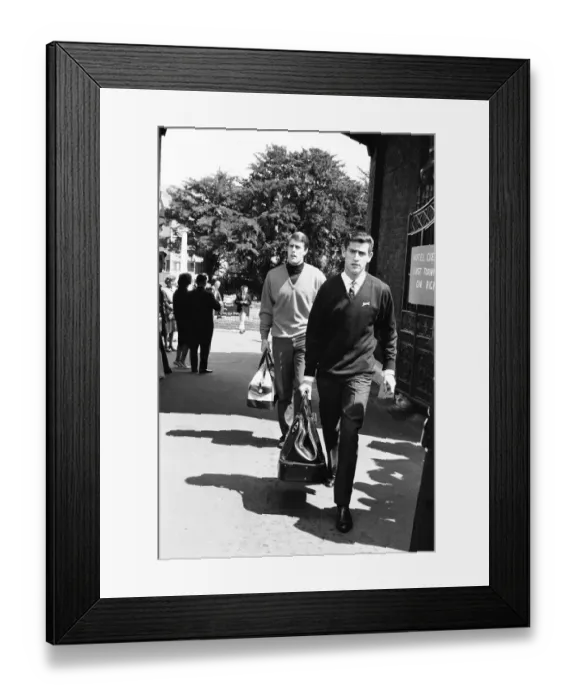Framed Print : The England football team leave their Hendon Hall hotel on the way to Wembley to play