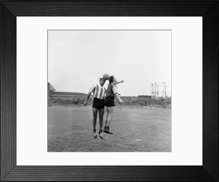 Framed Print : Stoke City Football Players, pictured during / after training session, 15th August 1962 Framed Print : Stoke City Football Players, pictured during / after training session, 15th August 1962