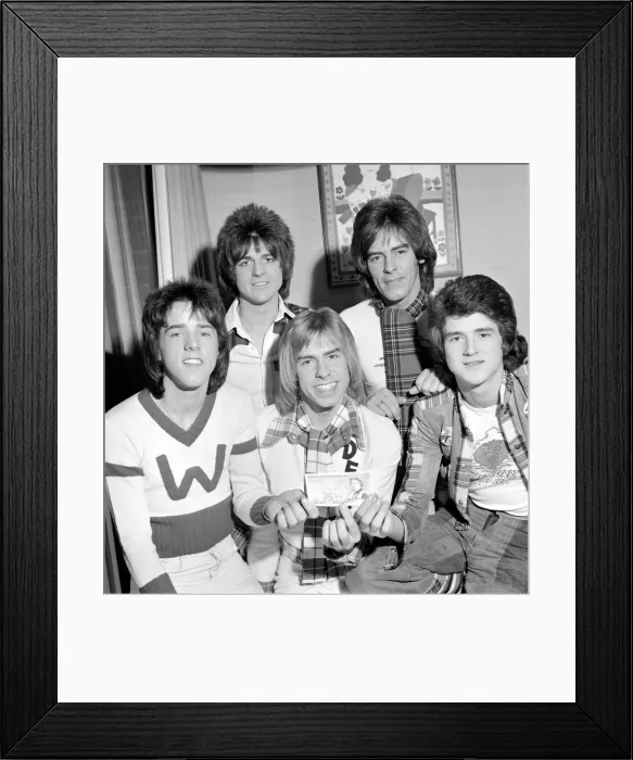 Framed Print : Bay City Rollers pop group. March 1975 Framed Print : Bay City Rollers pop group. March 1975