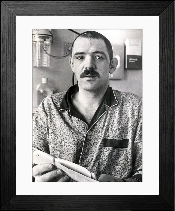 Framed Print : Mervyn Davies, recovering in hospital, April 1976. *Welsh Grand Slam skipper Mervyn Framed Print : Mervyn Davies, recovering in hospital, April 1976. *Welsh Grand Slam skipper Mervyn