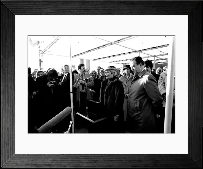 Framed Print : The launch of the merchant ship Johanna Oldendorff at the Southwick slipway of North-East Framed Print : The launch of the merchant ship Johanna Oldendorff at the Southwick slipway of North-East
