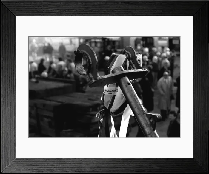 Framed Print : The launch of the merchant ship Johanna Oldendorff at the Southwick slipway of North-East Framed Print : The launch of the merchant ship Johanna Oldendorff at the Southwick slipway of North-East