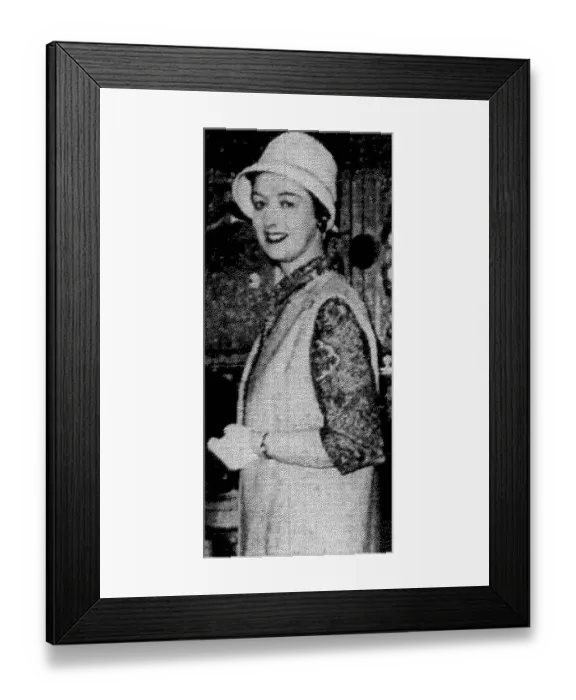 Framed Print : Winner of Waless best dress sense competition - Beryl Westwell from Cardiff - South