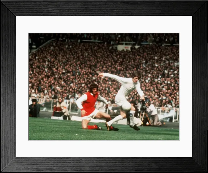 Framed Print : FA Cup final 1972 Leeds 1 v. Arsenal 0. Allan Clarke of Leeds on the ball with Framed Print : FA Cup final 1972 Leeds 1 v. Arsenal 0. Allan Clarke of Leeds on the ball with