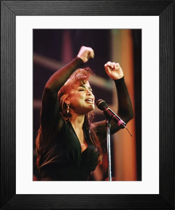 Framed Print : Paula Abdul seen here performing on stage 7th November 1992