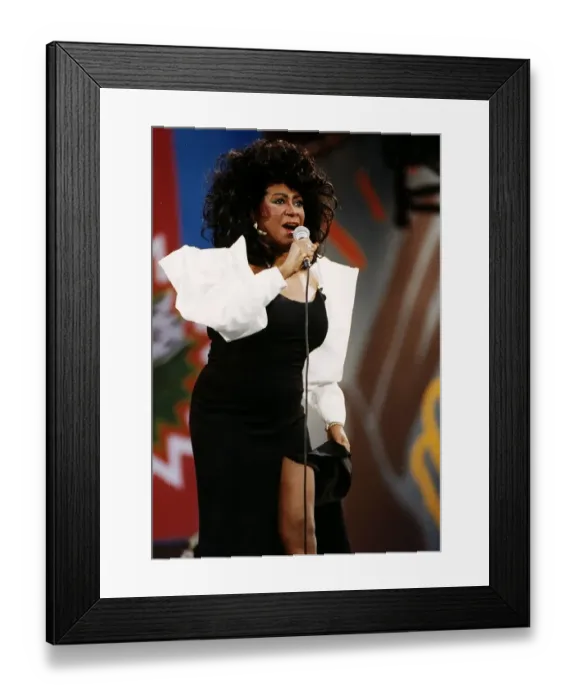 Framed Print : Patti Labelle pop singer at Mandela Day concert 1990 Wembley Stadium
