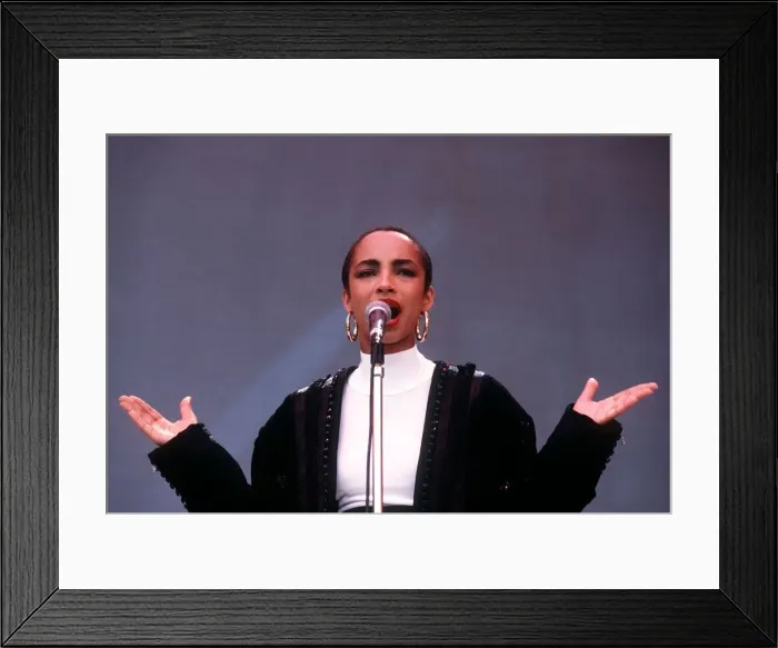 Framed Print : British singer songwriter Sade Adu, lead singer of the R&B group Sade Framed Print : British singer songwriter Sade Adu, lead singer of the R&B group Sade