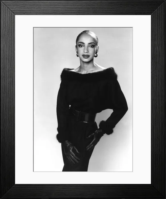 Framed Print : British singer songwriter Sade Adu, lead singer of the R&B group Sade, 1984 Framed Print : British singer songwriter Sade Adu, lead singer of the R&B group Sade, 1984