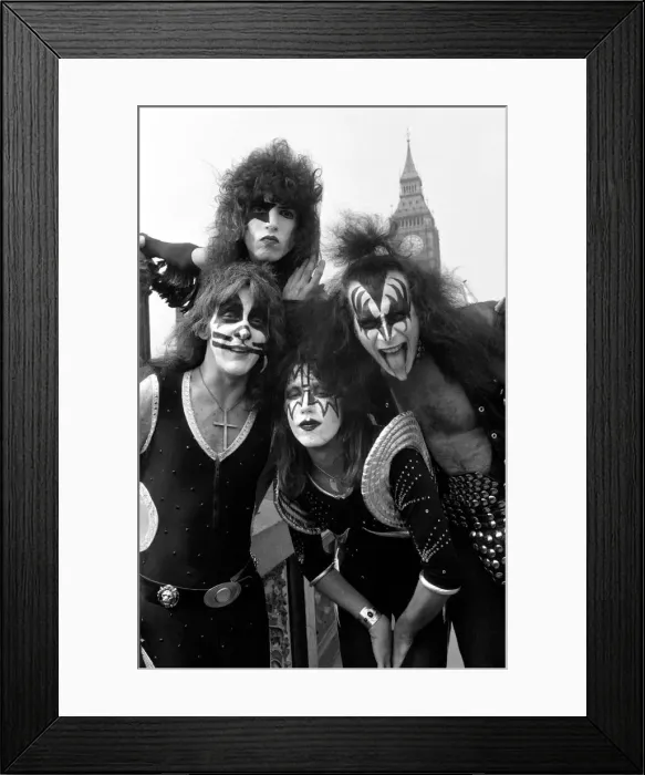 Framed Print : Kiss, the spectacular and colourful American rock group arrived in Britain Framed Print : Kiss, the spectacular and colourful American rock group arrived in Britain