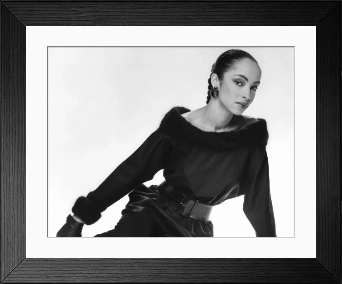 Framed Print : British singer songwriter Sade Adu, lead singer of the R&B group Sade, 1984 Framed Print : British singer songwriter Sade Adu, lead singer of the R&B group Sade, 1984