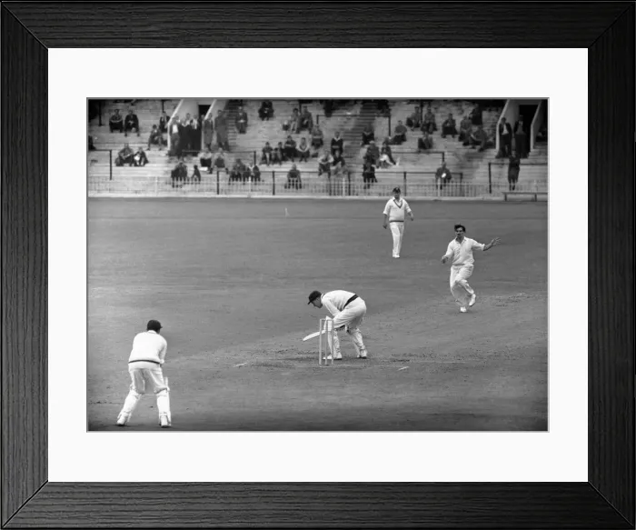 Framed Print : County Championship 1959. Yorkshire v Lancashire at Bramall Lane, Sheffield Framed Print : County Championship 1959. Yorkshire v Lancashire at Bramall Lane, Sheffield