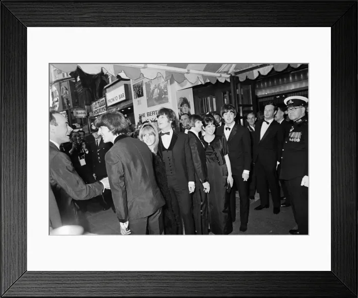 Framed Print : Royal premiere of The Beatles new film Help! at the London Pavilion in Piccadilly circus Framed Print : Royal premiere of The Beatles new film Help! at the London Pavilion in Piccadilly circus