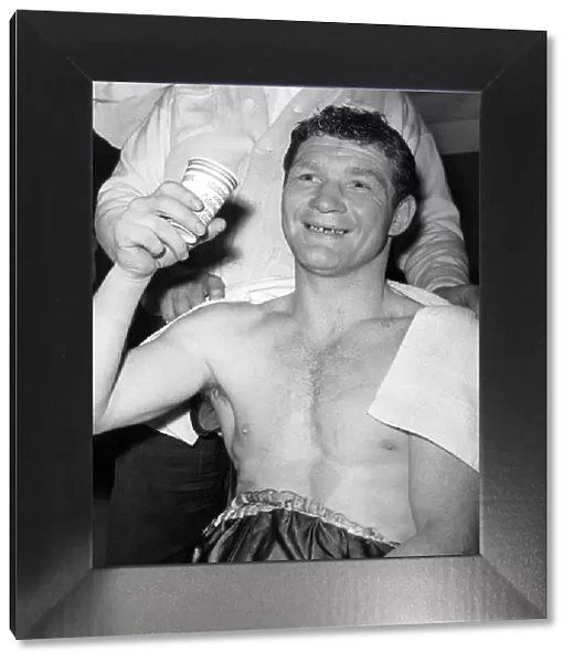 Coventry boxing legend Mick Leahy after a triumphant fight in Leicester