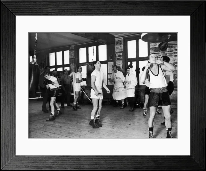 Framed Print : Boxers training for their 1963 campaigns in the Thomas A Framed Print : Boxers training for their 1963 campaigns in the Thomas A