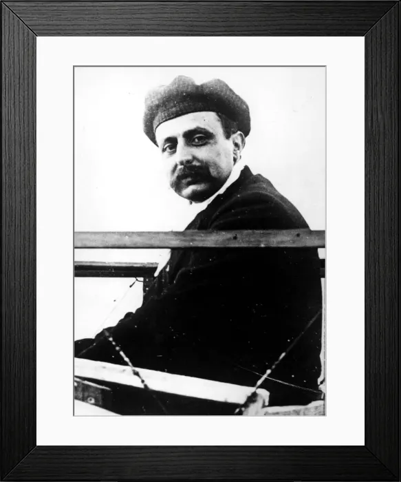 Framed Print : Louis Bleriot pilot adventurer file pic of adventuirer who flew across the English Framed Print : Louis Bleriot pilot adventurer file pic of adventuirer who flew across the English