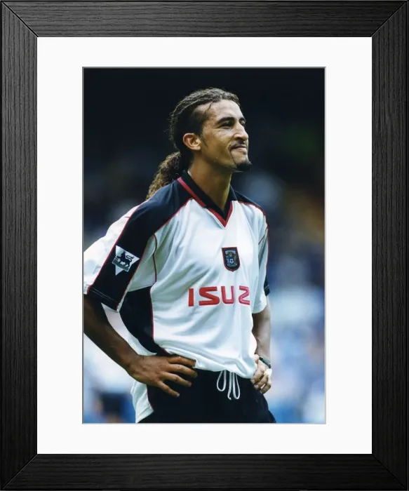 Framed Print : Moroccan-born Sky Blues player Moustapha Hadji. 14th August 1999 Framed Print : Moroccan-born Sky Blues player Moustapha Hadji. 14th August 1999