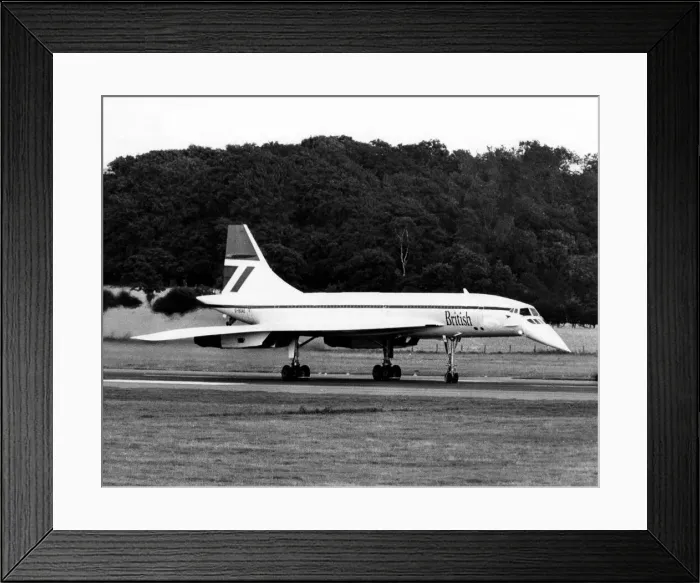 Framed Print : British Airways Concorde airliner  /  aircraft visits Newcastle Airport