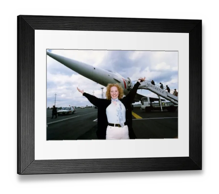 Framed Print : British Airways Concorde aircraft / airliner G-BOAF visits Newcastle Airport in April Framed Print : British Airways Concorde aircraft / airliner G-BOAF visits Newcastle Airport in April