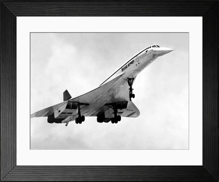 Framed Print : A British Airways Concorde pictured on take-off. (Circa February, 1979)