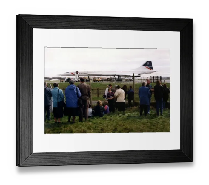 Framed Print : British Airways Concorde aircraft / airliner G-BOAF visits Newcastle Airport in April Framed Print : British Airways Concorde aircraft / airliner G-BOAF visits Newcastle Airport in April