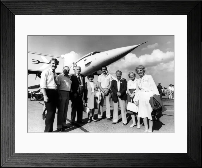 Framed Print : Winners of the Evening Chronicle competition to win a flight on Concorde in August 1984 Framed Print : Winners of the Evening Chronicle competition to win a flight on Concorde in August 1984