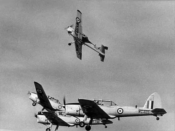 RAF De Havilland Chipmunk trainers of the Northumbrian Universities Air Squadron