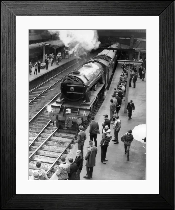 Framed Print : Crowds of train enthusiasts lined the platforms at Carlisle Station on 15th May 1965 to Framed Print : Crowds of train enthusiasts lined the platforms at Carlisle Station on 15th May 1965 to