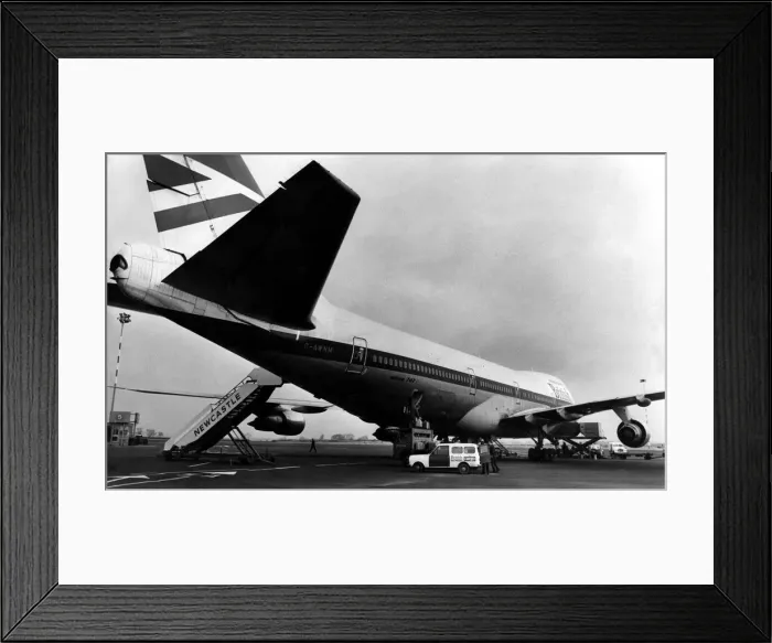 Framed Print : A British Airways Boeing 747 Jumbo Jet at Newcastle Airport Framed Print : A British Airways Boeing 747 Jumbo Jet at Newcastle Airport