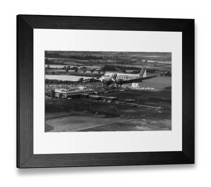 Framed Print : A Douglas DC3 Dakota aircraft operated by Air Atlantique at Newcastle Airport
