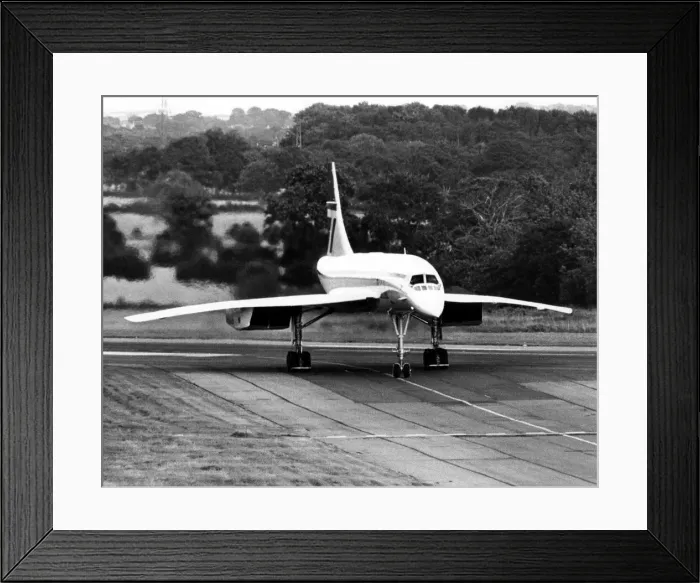 Framed Print : British Airways Concorde airliner / aircraft visits Newcastle Airport Framed Print : British Airways Concorde airliner / aircraft visits Newcastle Airport