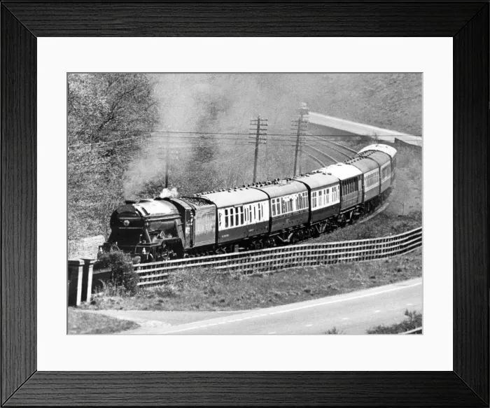 Framed Print : The Flying Scotsman near Greenhead on 14th March 1982 Framed Print : The Flying Scotsman near Greenhead on 14th March 1982