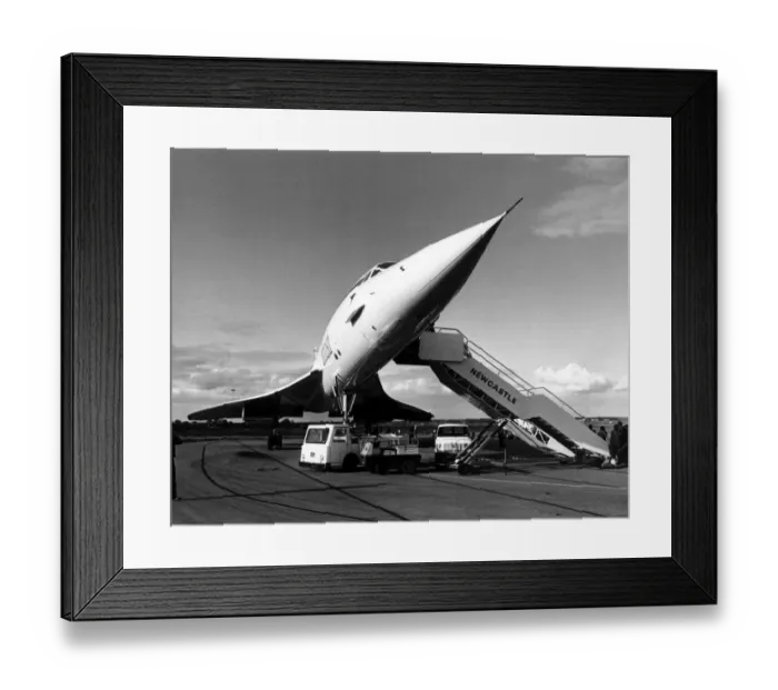 Framed Print : British Airways Concorde airliner / aircraft visits Newcastle Airport Framed Print : British Airways Concorde airliner / aircraft visits Newcastle Airport
