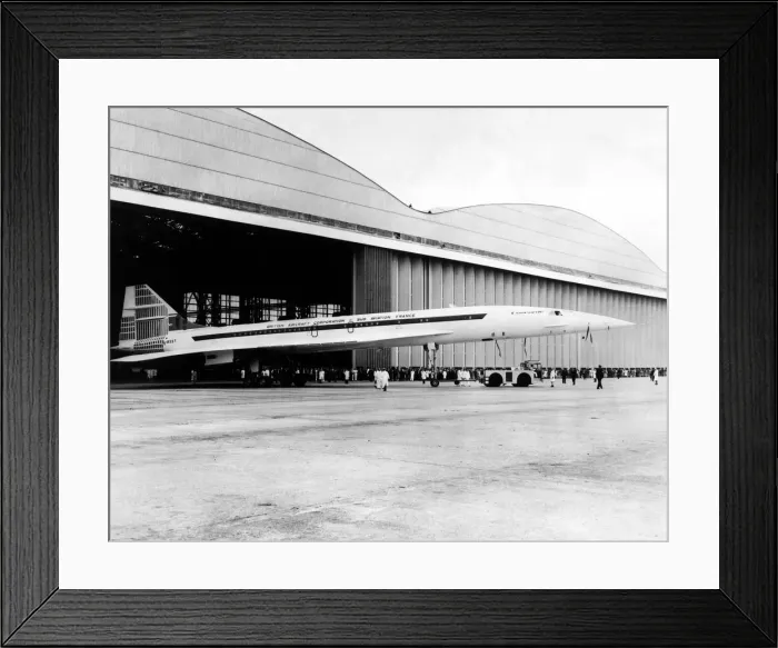 Framed Print : The British prototype Concorde 002 rolled out from the hanger in which it has ben built Framed Print : The British prototype Concorde 002 rolled out from the hanger in which it has ben built