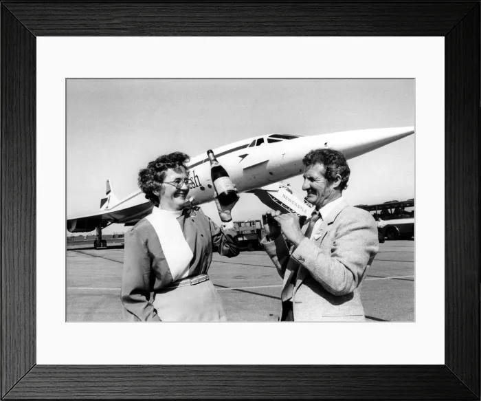 Framed Print : Winners of the Evening Chronicle competition to win a flight on Concorde in August 1984 Framed Print : Winners of the Evening Chronicle competition to win a flight on Concorde in August 1984